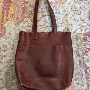PRICE DROP! Well-loved PLG Tote in Cognac ✨